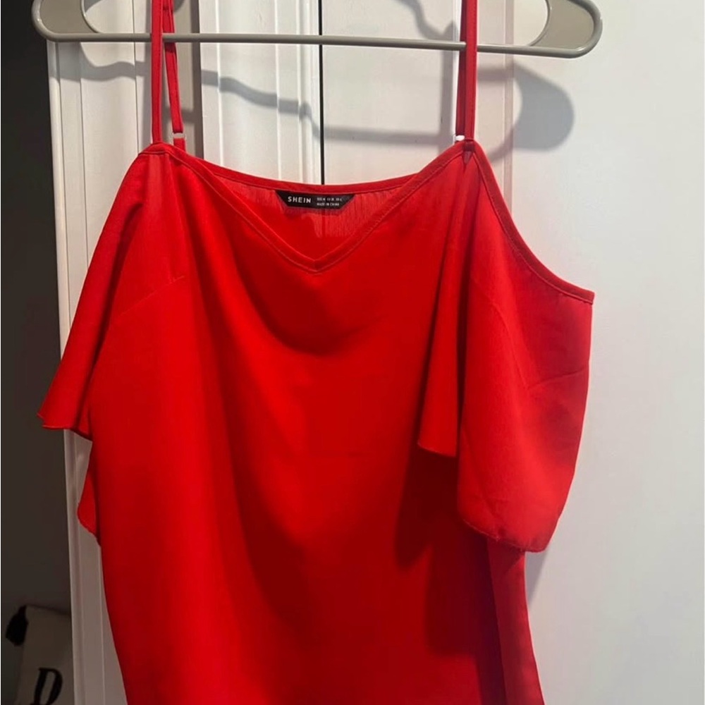SHEIN Bold Red Blouse